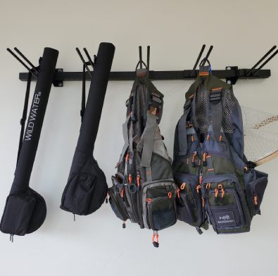 Fishing poles for rent at Elk Ridge Estate, a Jackson Hole luxury home rental.