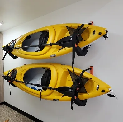 Kayaks for rent at Elk Ridge Estate, a Jackson Hole luxury home rental.